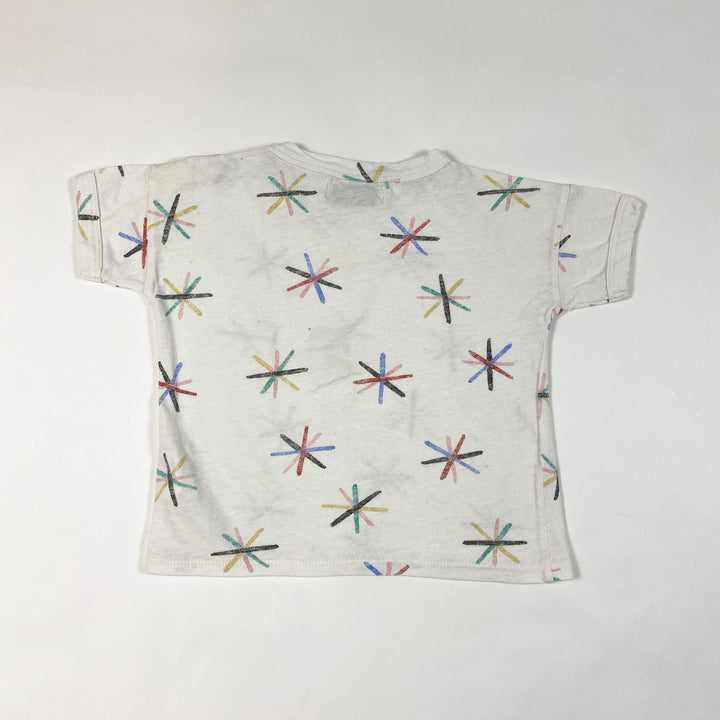 Bobo Choses white T-shirt with multicolour stars 6-12M/74