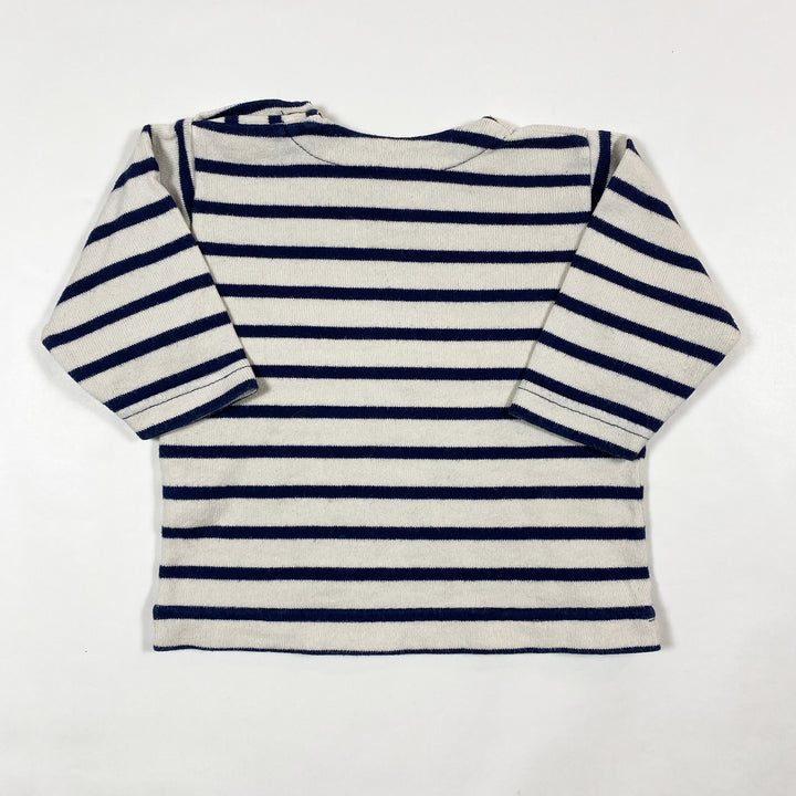 Petit Bateau navy striped mariniere sweatshirt 6M/67 2