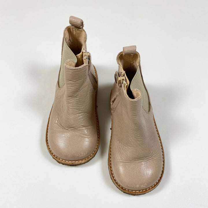 Angulus dusty pink leather booties 22