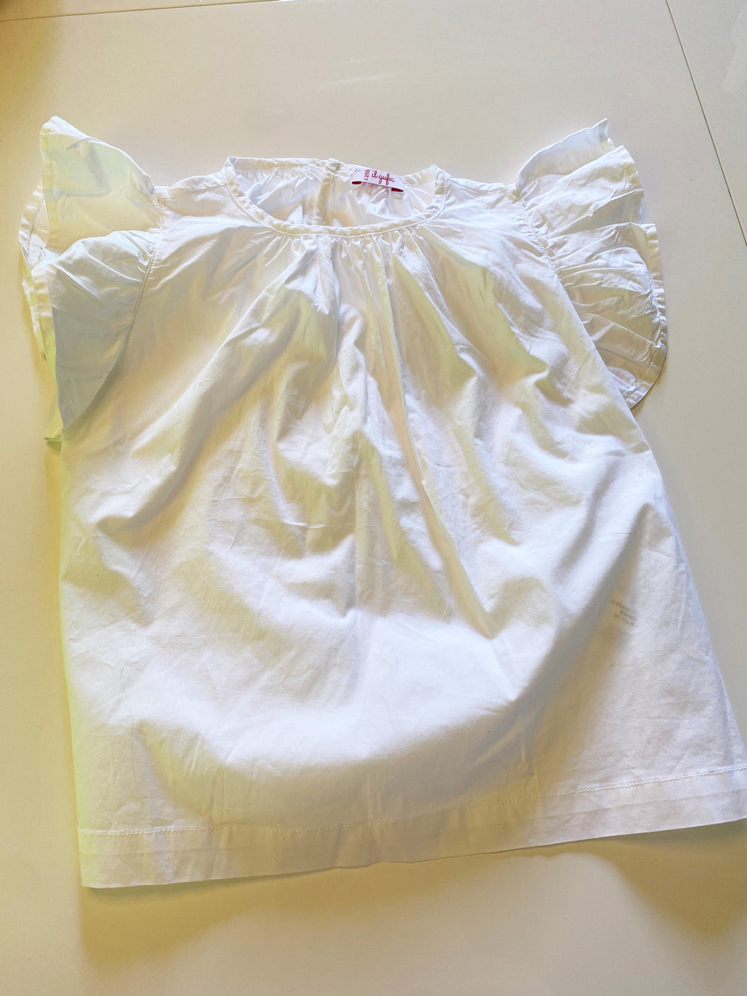 Il Gufo white shortsleeved blouse 4Y 1