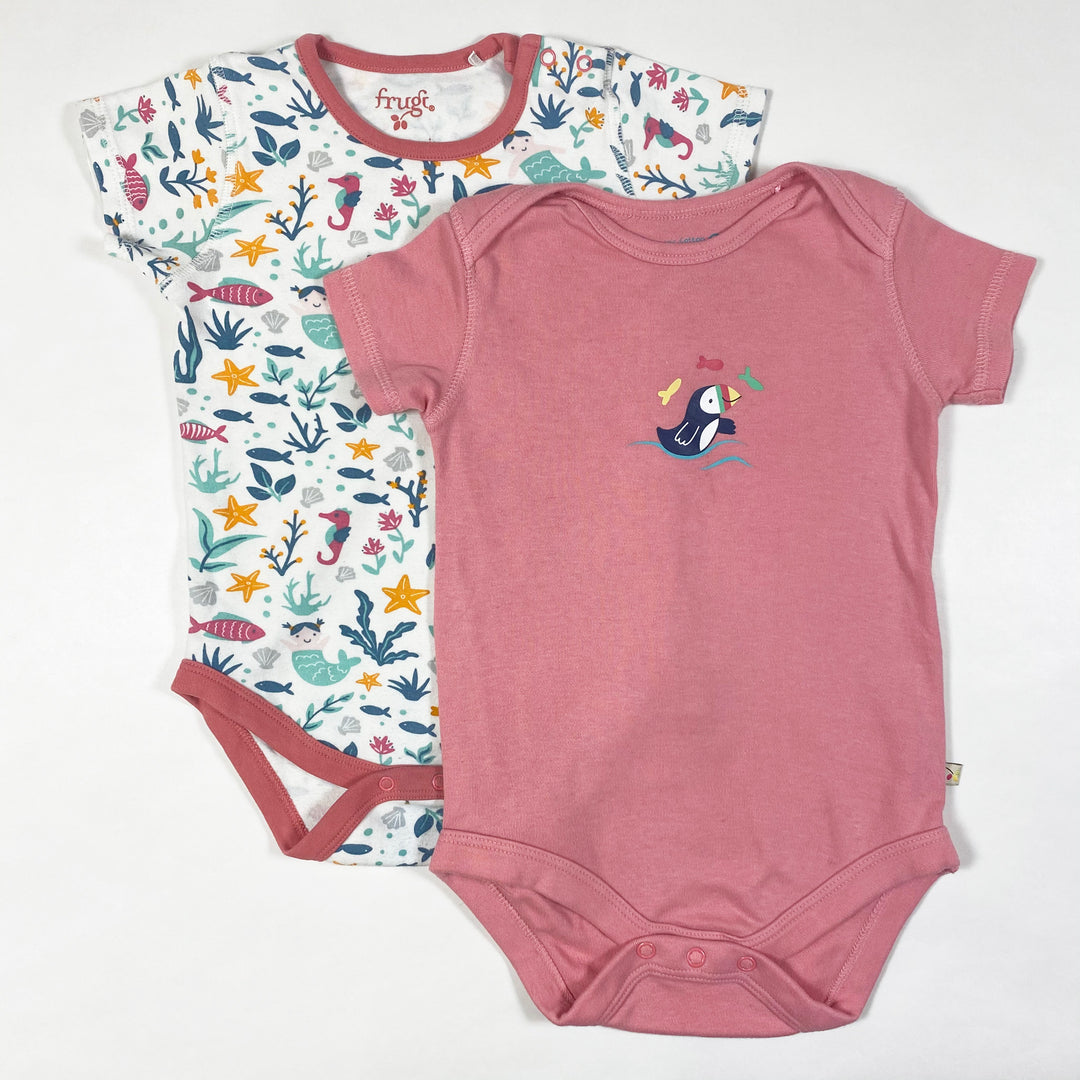 Frugi pink short-sleeved body set 6-12M/68-80 1