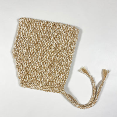 Misha & Puff beige melange pima cotton knit bonnet 1-2Y 1