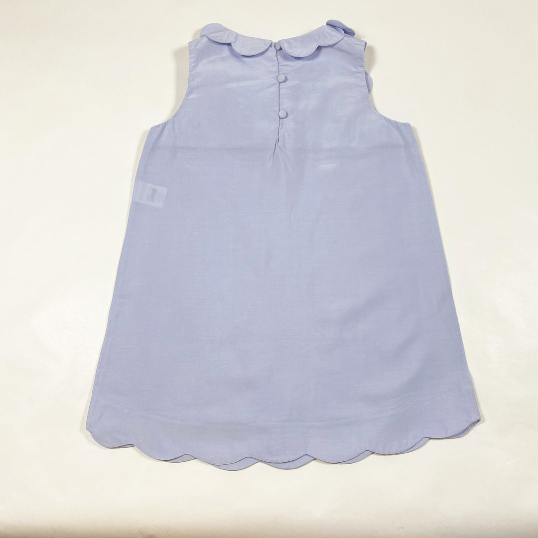 Ovale blue silk blouse dress with petal collar 36M 3