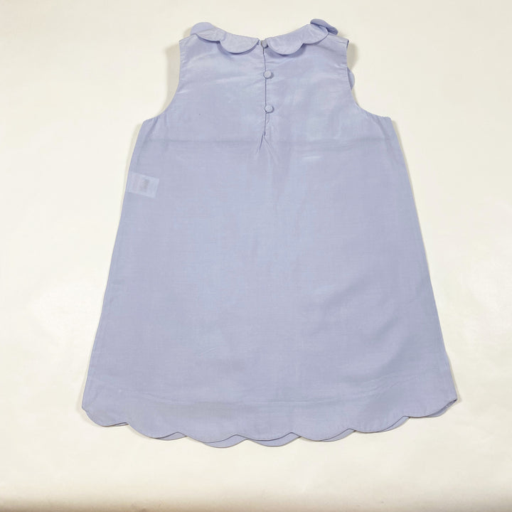 Ovale blue silk blouse dress with petal collar 36M 3