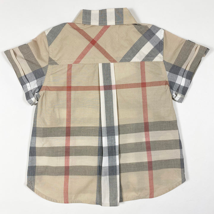 Burberry classic check short-sleeved shirt 12M