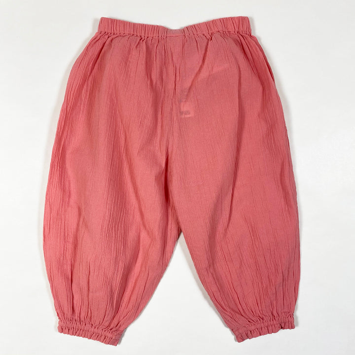 Bonton rose Pia Sarouel muslin pants Second Season 18M