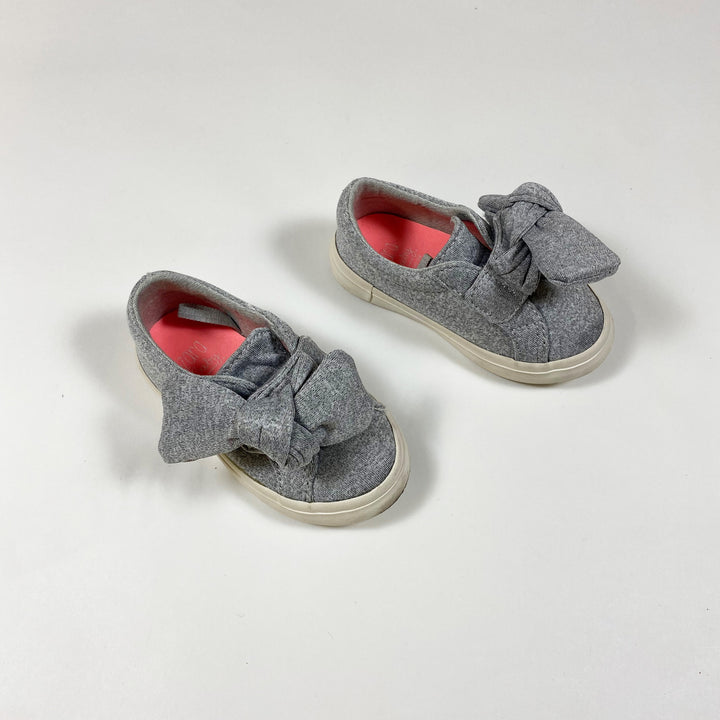 Zara grey bow slip-ons 19