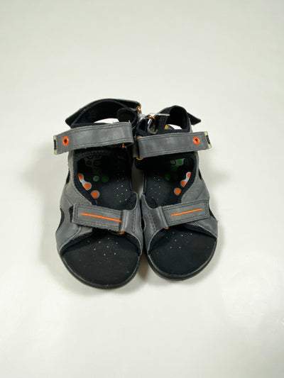 Ecco grey leather trecking sandals 33 1