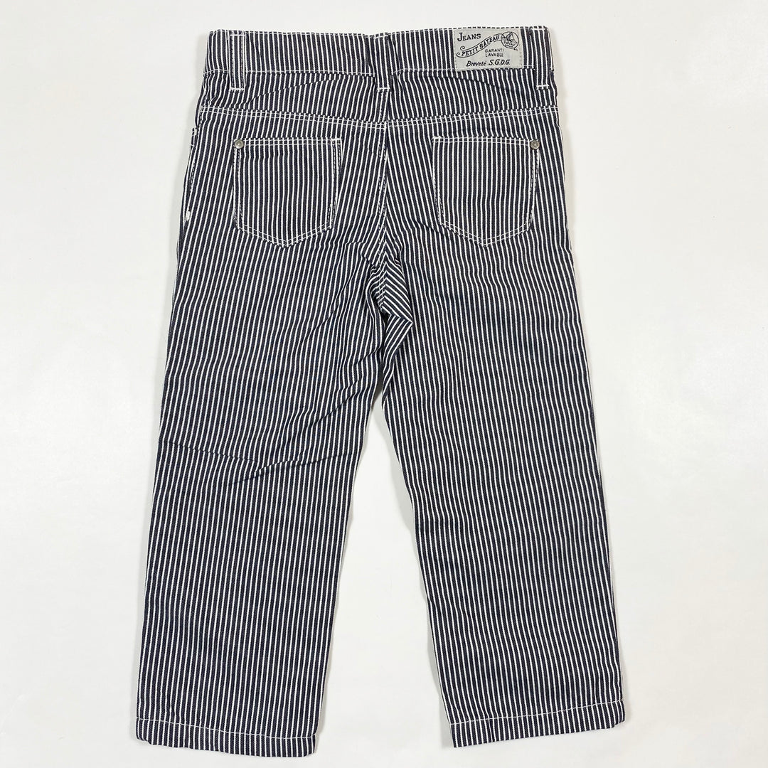 Petit Bateau navy striped denim pants Second Season 24M/86cm 2