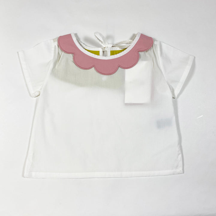 Atelier Parsmei ecru petal collar blouse 3Y