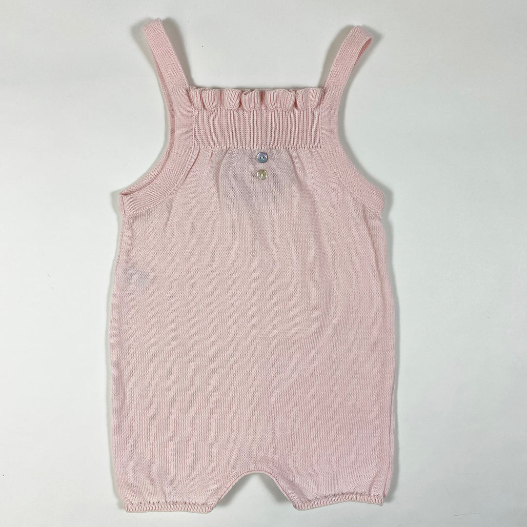Frilo light pink knitted romper 80