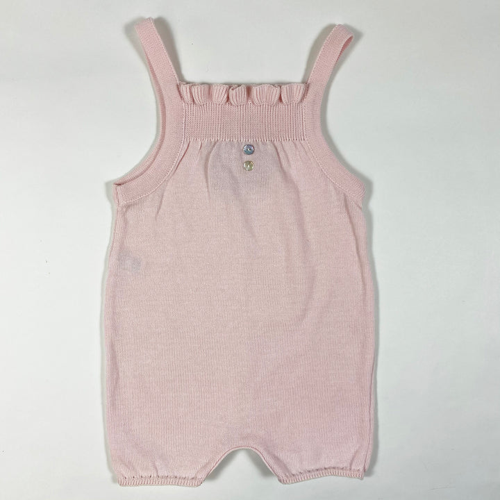 Frilo light pink knitted romper 80