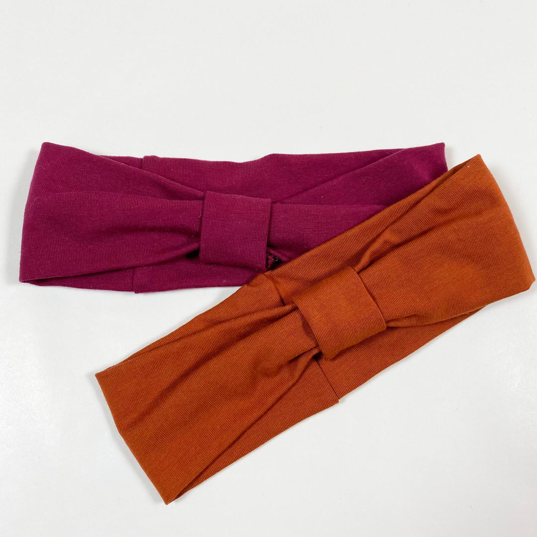 Kukka Kids camel/berry stretch headbands set of 2 2-4Y 1