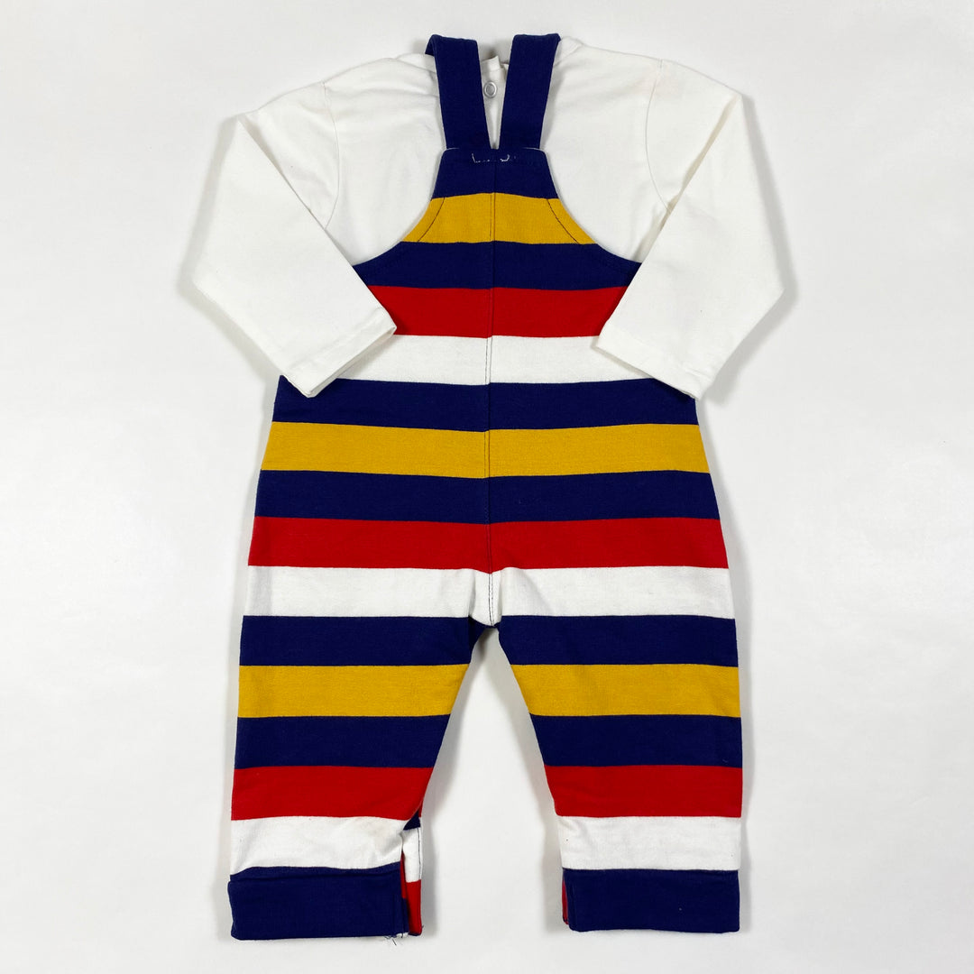Tuctuc colourful stripe dungarees & top set Second Season 3-6M 3
