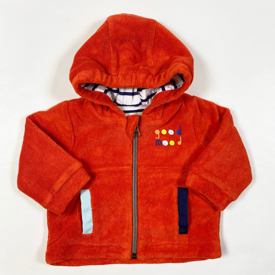 Catimini orange velour hoodie 3M 1