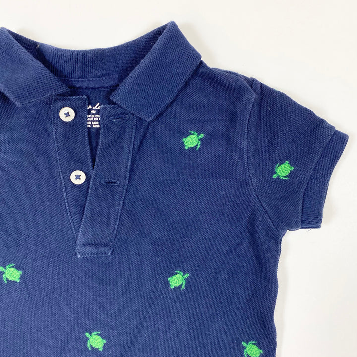 Ralph Lauren navy turtle embroidered short jumpsuit 9M