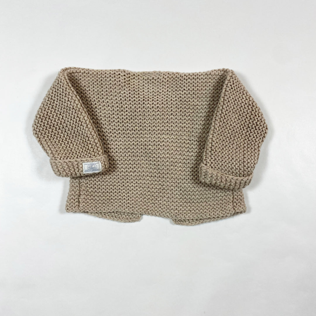Petit Bateau ecru knit cardigan 1M/54 2