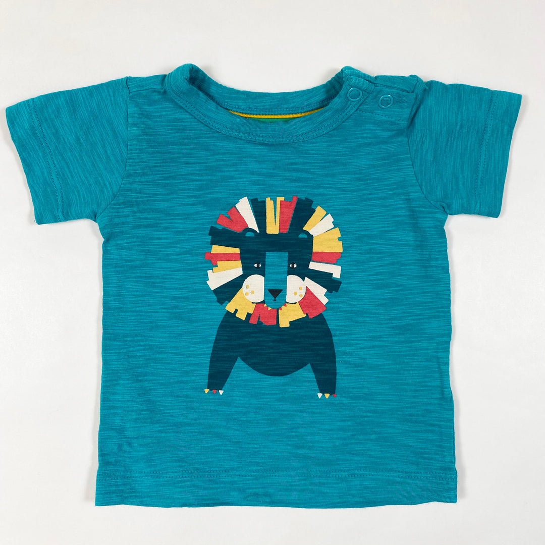 Little Green Radicals turquoise lion t-shirt 0-3M 1