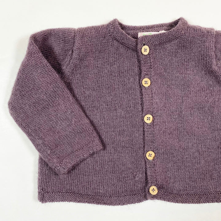 Bonpoint aubergine baby alpaca cardigan 18M 2