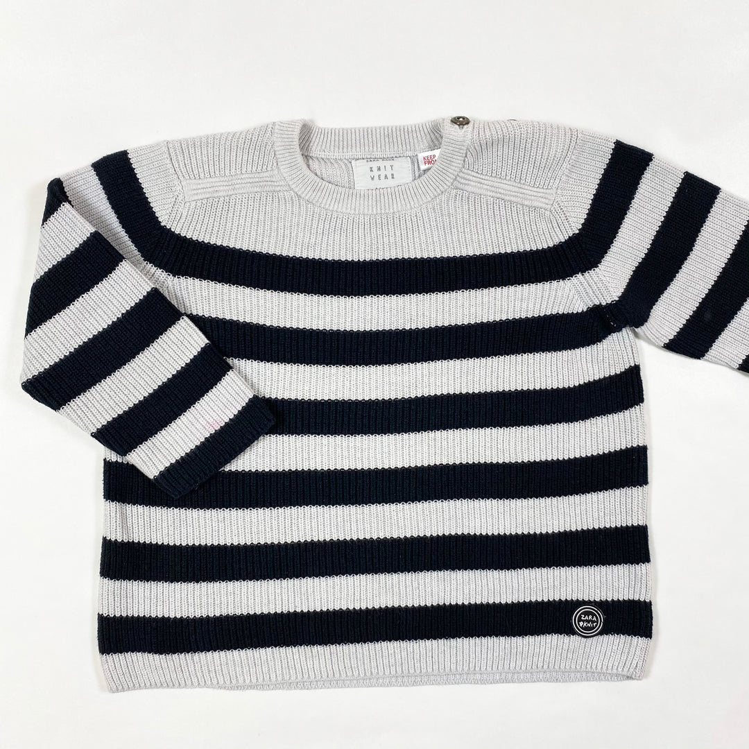 Zara black striped cotton knit 2-3Y/98