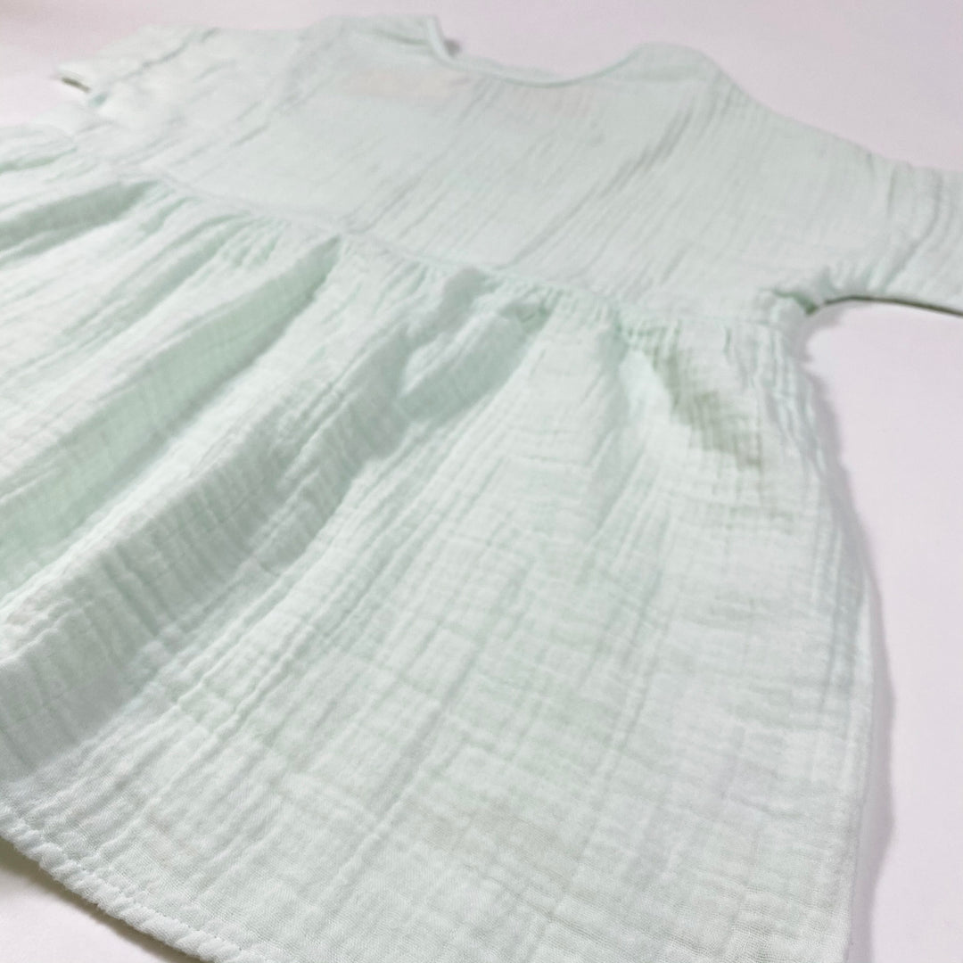 Boy + Girl turquoise muslin short-sleeved dress Second Season 4Y