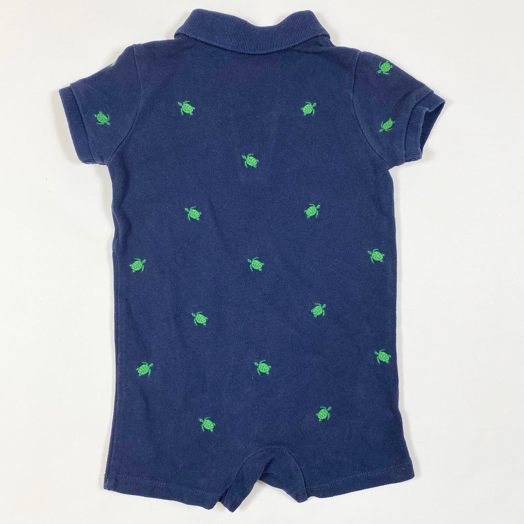 Ralph Lauren navy turtle embroidered short jumpsuit 9M