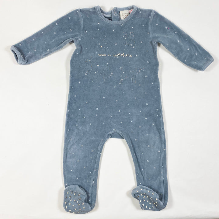 Zara dusk blue starry sky velvet pyjama 12-18M/86