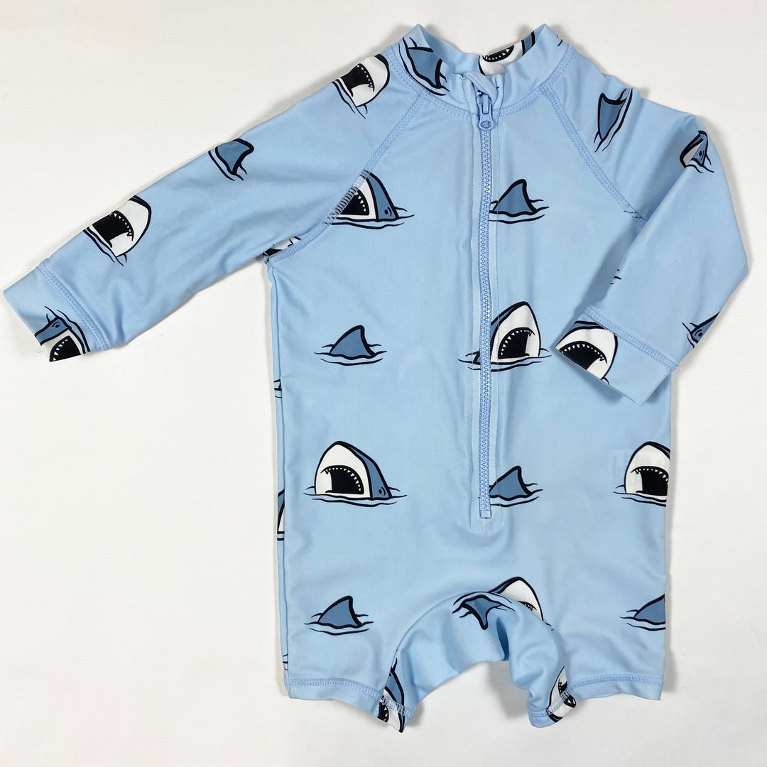 Cotton On long-sleeved shark UV suit 6-12M