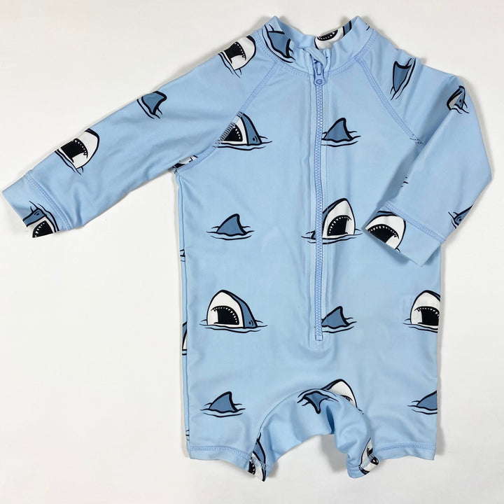 Cotton On long-sleeved shark UV suit 6-12M
