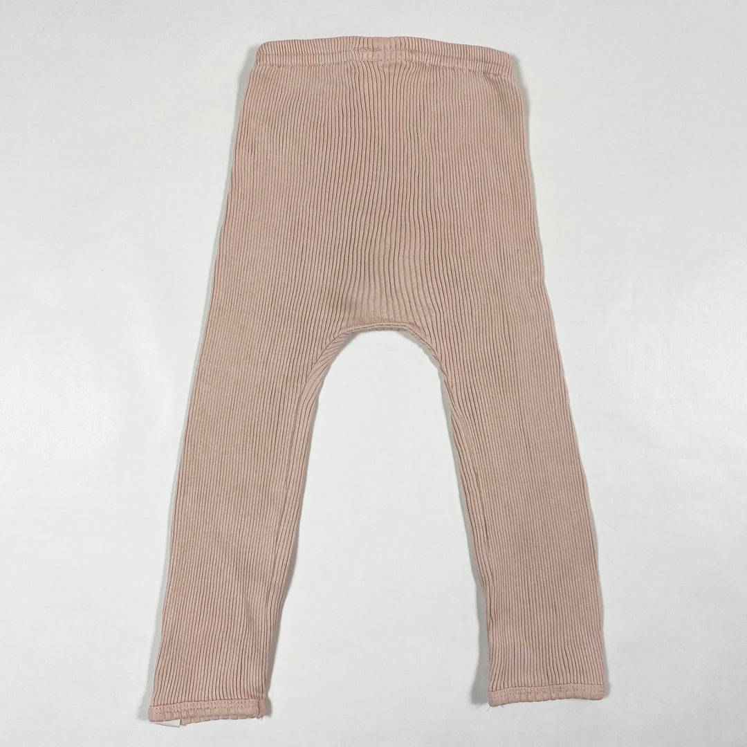 Minimalisma pink rib leggings 12-18M 2