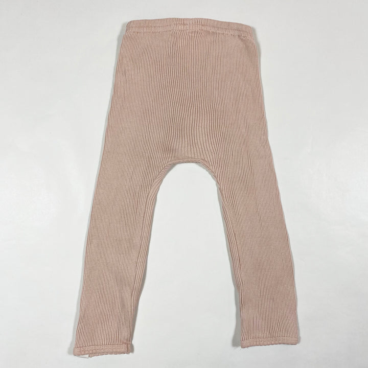 Minimalisma pink rib leggings 12-18M 2