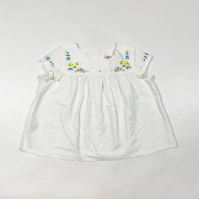 Bonpoint white hand embroidered floral blouse 18M 1