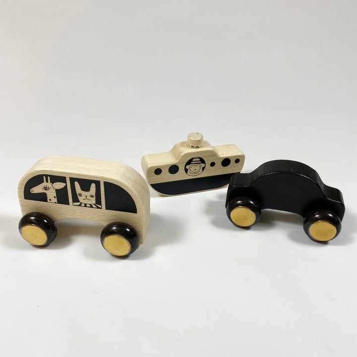 OYOY no rush wooden cars & boat set Second Season One size