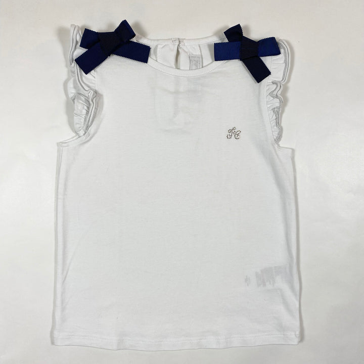 Tartine et Chocolat white top with bows 6Y 1
