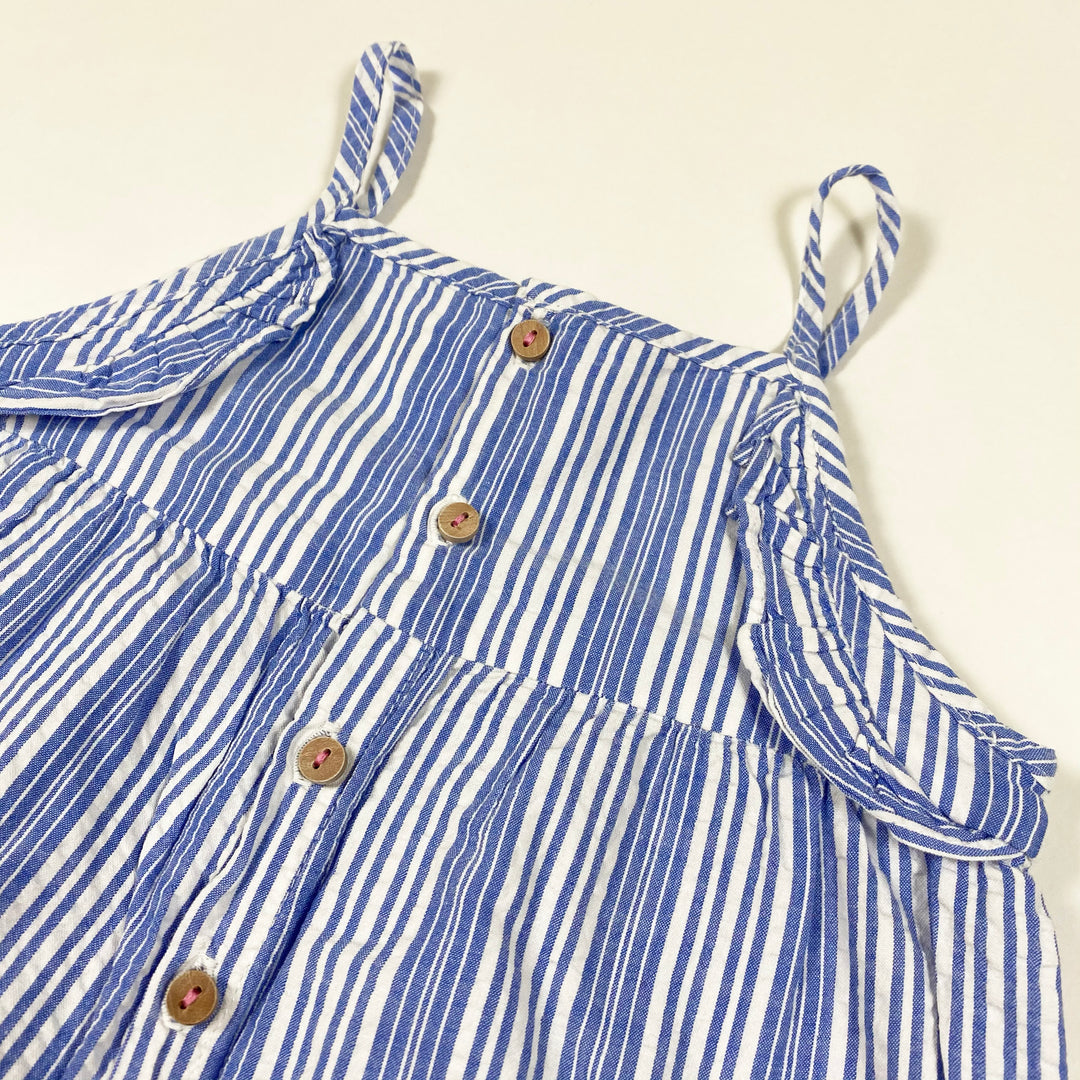 Zara blue striped seersucker romper 12-18M/86