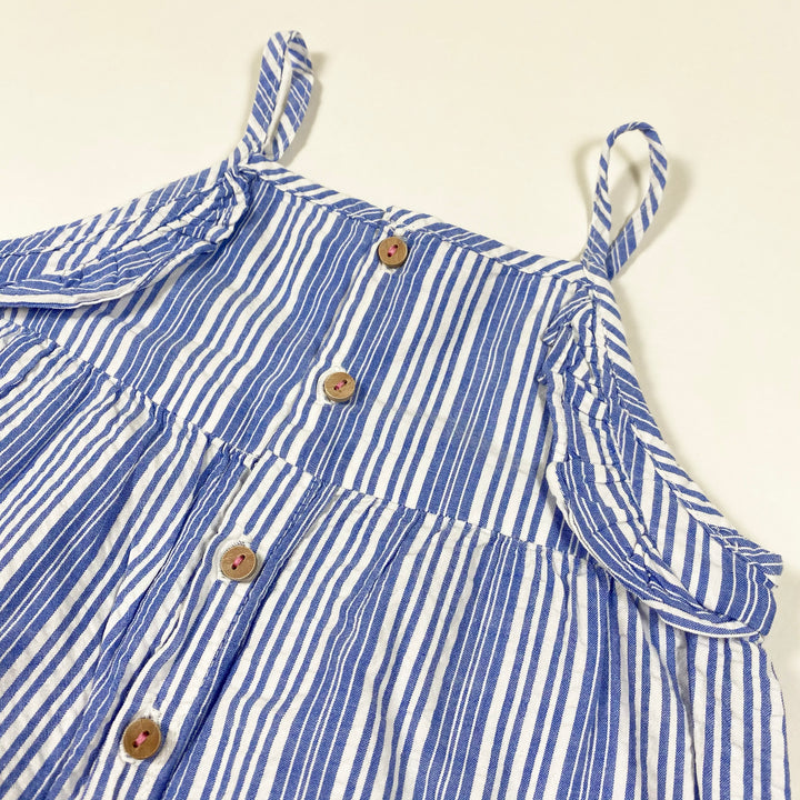 Zara blue striped seersucker romper 12-18M/86