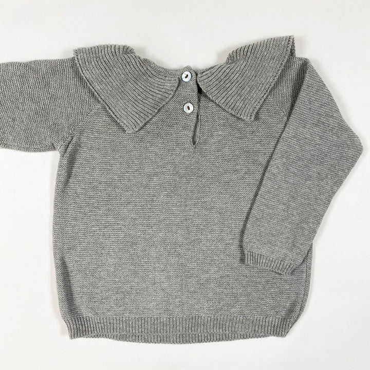 Konges Slojd grauer Fiol Strickpullover mit Oversize-Strickjacke 56/62