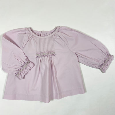 Jacadi soft purple smocked blouse 6M 1