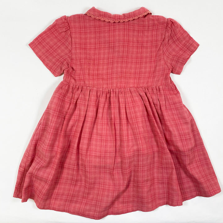 Jelly Mallow pink short-sleeved dress with collar Second Season 18-24M/90
