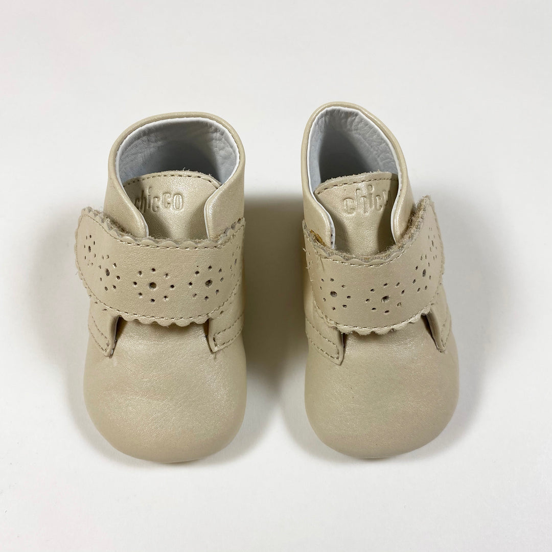 Chicco ecru leather baby shoes 16