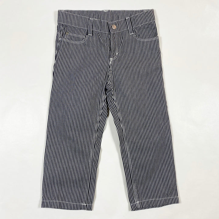 Petit Bateau navy striped denim pants Second Season 24M/86cm 1