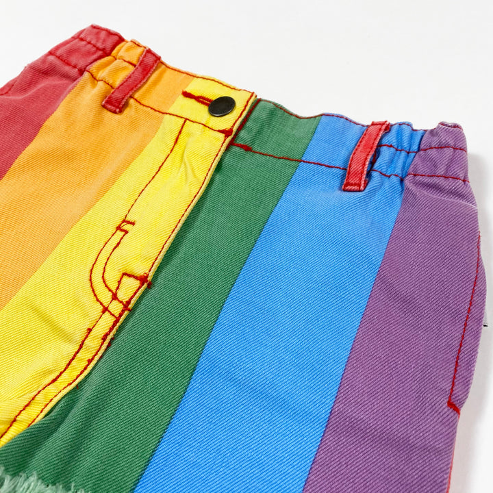 Stella McCartney Kids rainbow stripe denim shorts Second Season 24M