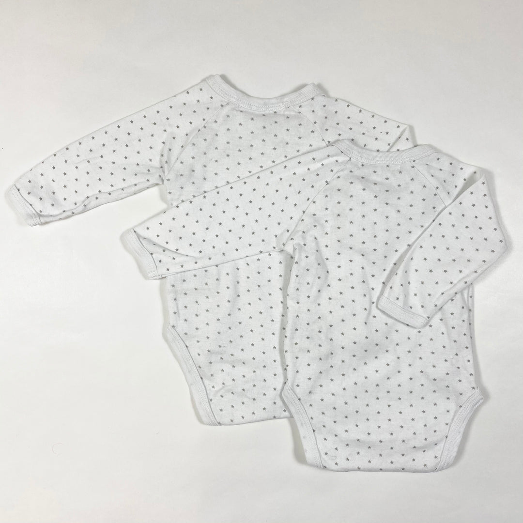 Sense Organics white star print wrap body set of 2 0-3M/50-56 4
