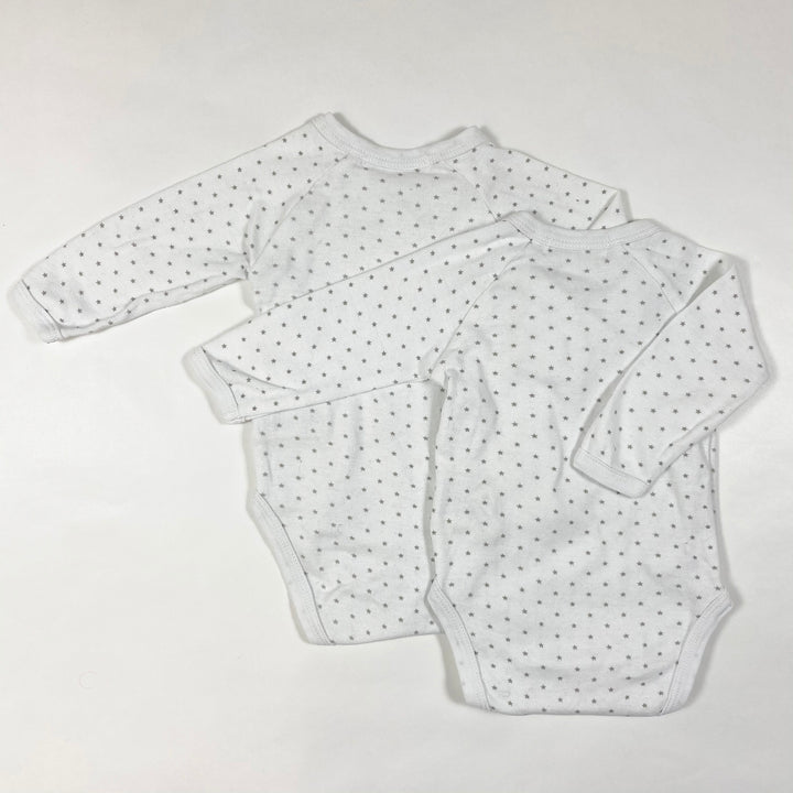 Sense Organics white star print wrap body set of 2 0-3M/50-56 4