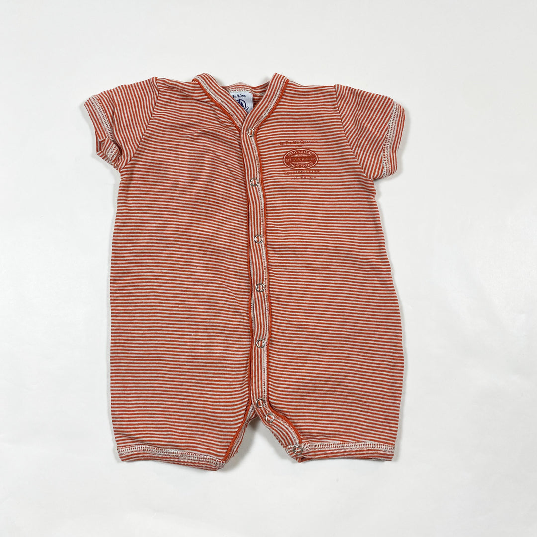 Petit Bateau orange striped short pyjama 3M/60 1