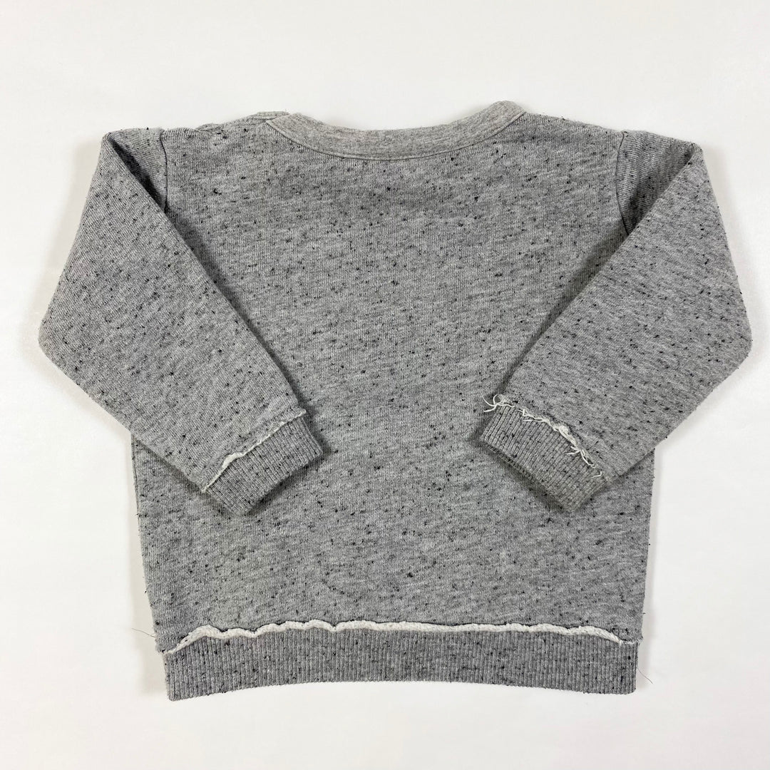 Nixnut grey melange sweatshirt 3-6M 3