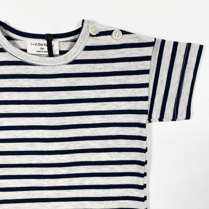 1+ in the Family vence dark navy striped t-shirt Second Season 12M