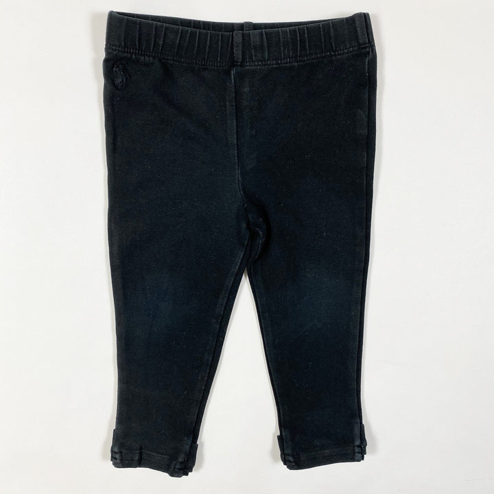 Ralph Lauren black bow detail leggings 12M
