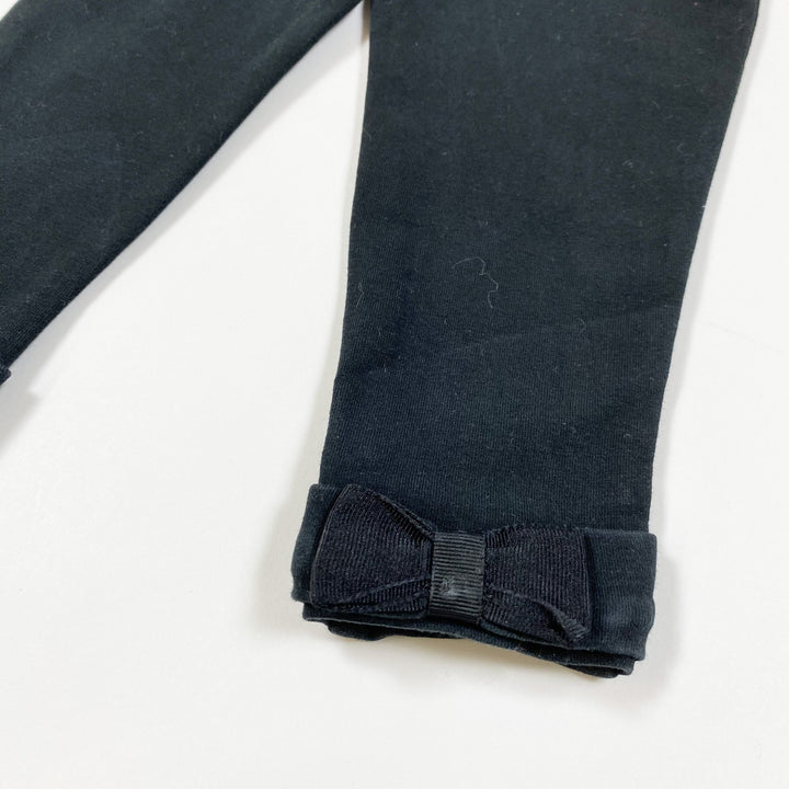Ralph Lauren black bow detail leggings 12M