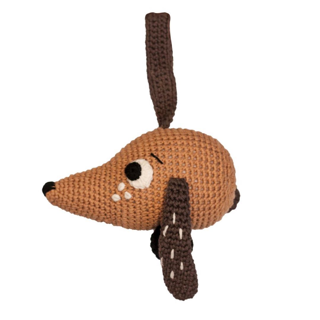 Sebra brown dog musical crochet toy Second Season